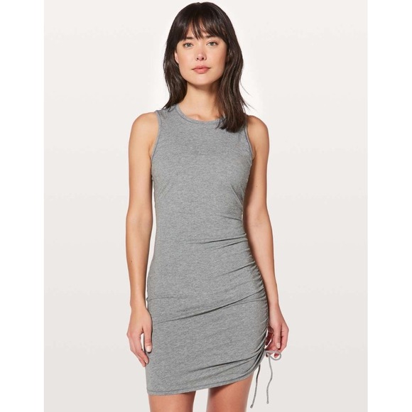 lululemon athletica Dresses & Skirts - Lululemon Cinch It Dress Heathered Medium Grey